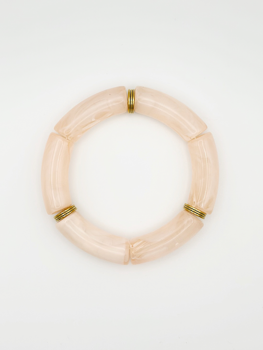 Bracelet tube Peach transparent
