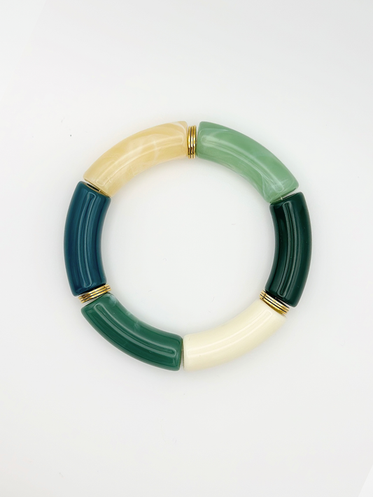 Bracelet tube Bleu vert
