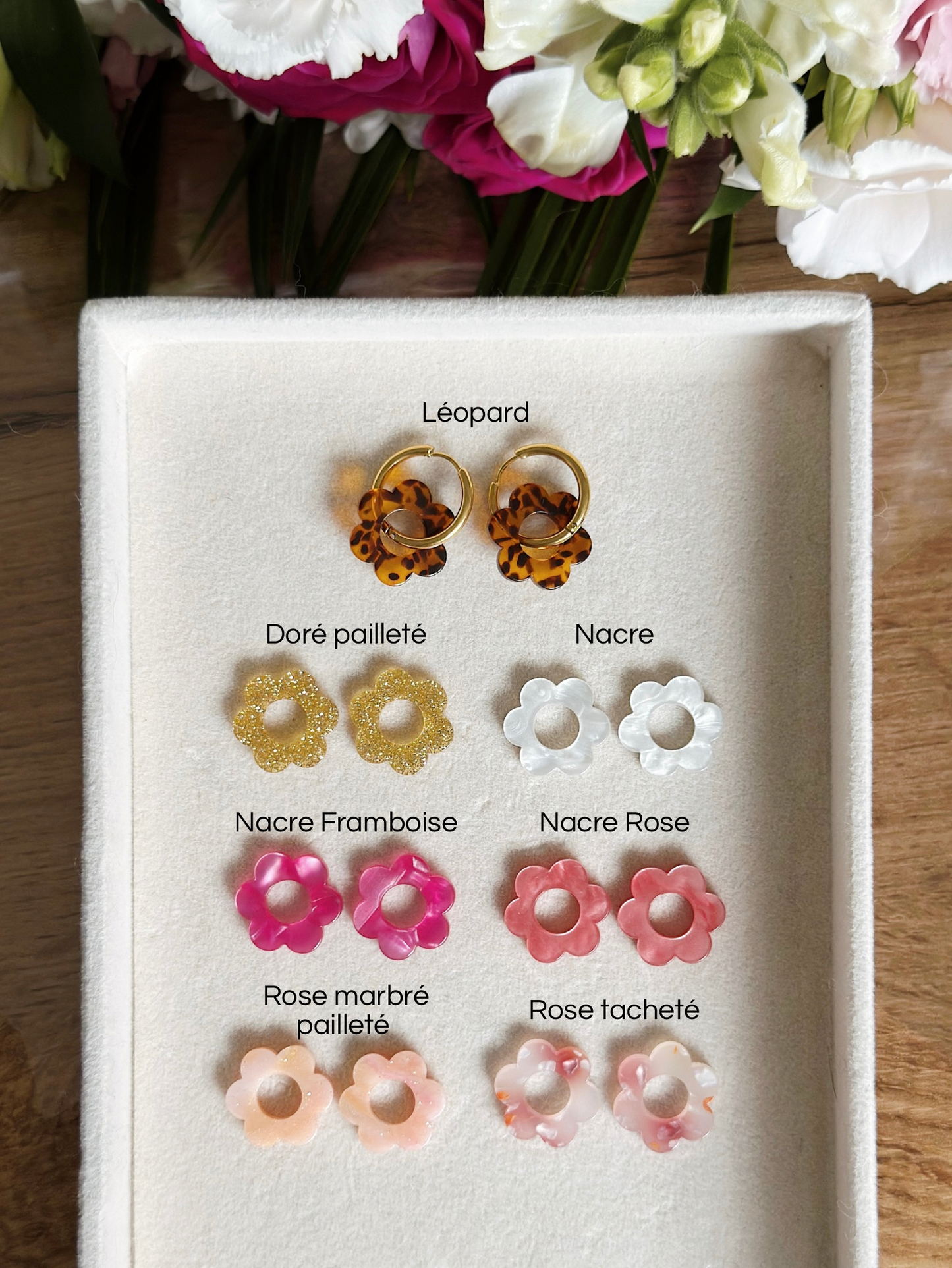 Boucles d’oreilles Fleur 18 mm