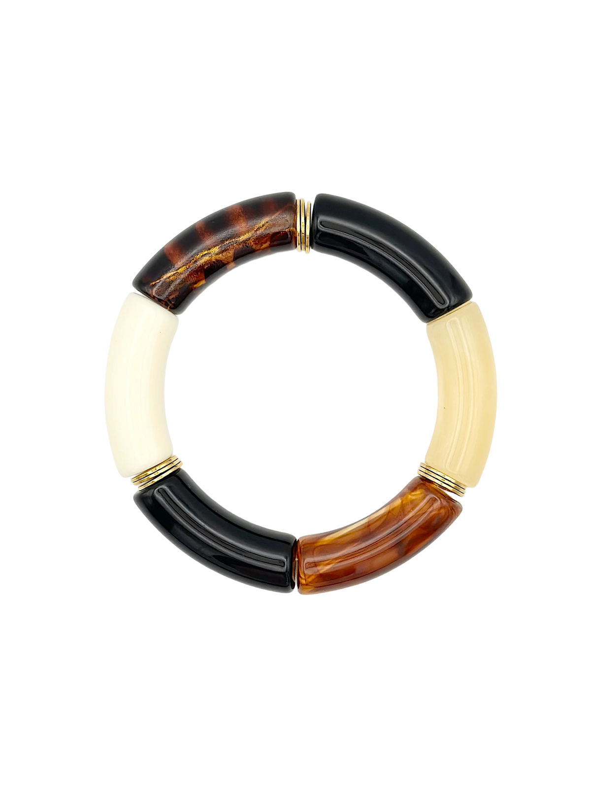 Bracelet tube Noir Léo