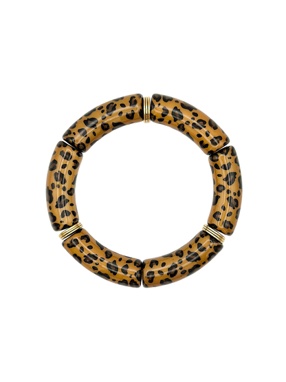 Bracelet tube Léo marron