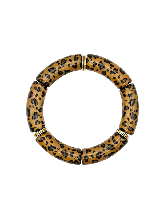 Bracelet tube Léo marron