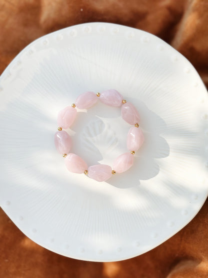 Bracelet ovale Rose clair