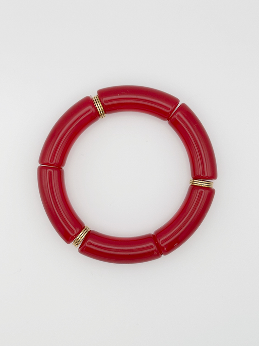 Bracelet tube Rouge cerise