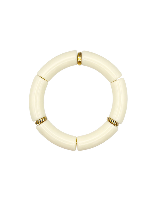 Bracelet tube Blanc crème