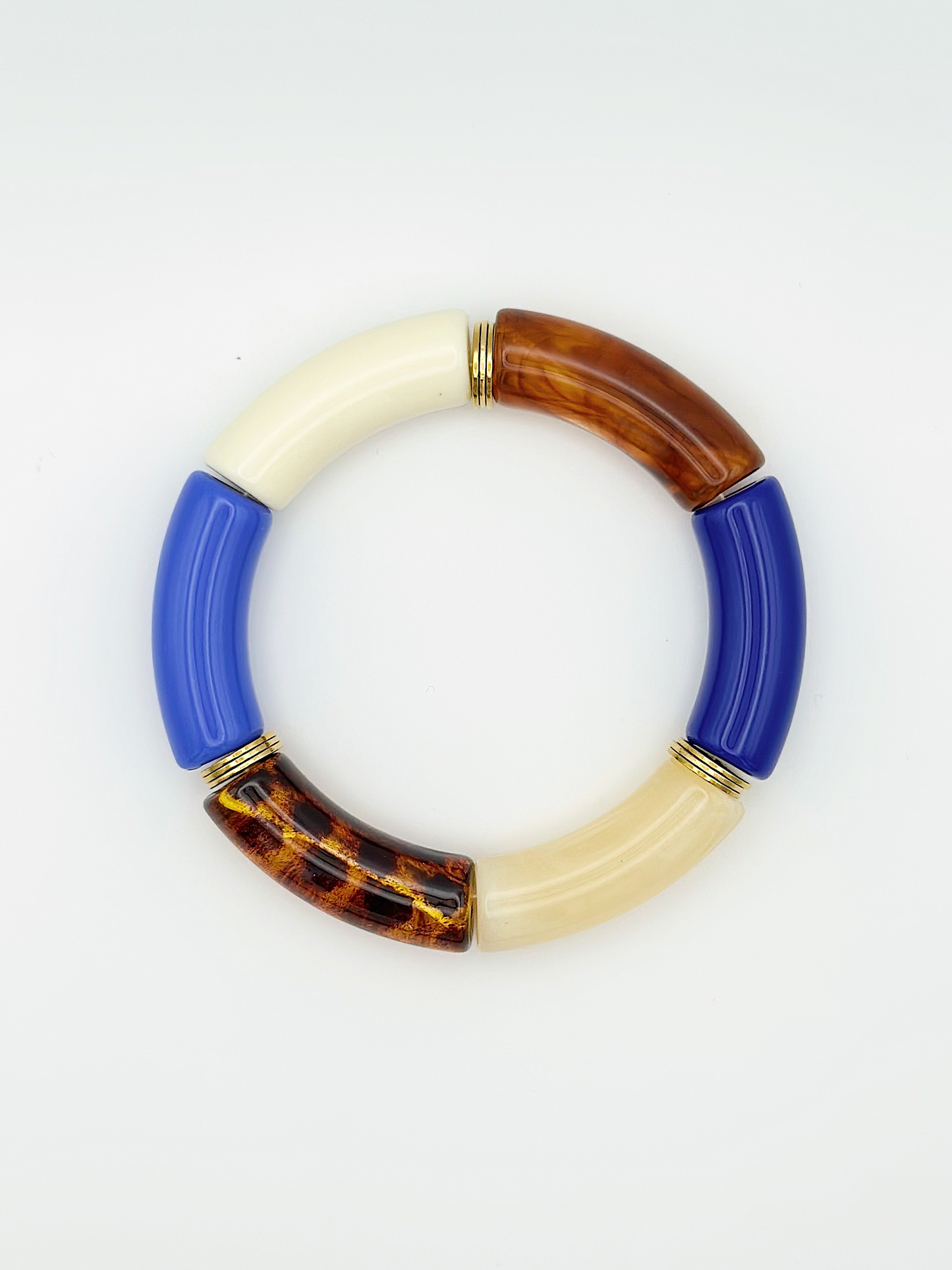 Bracelet tube Bleu Léo