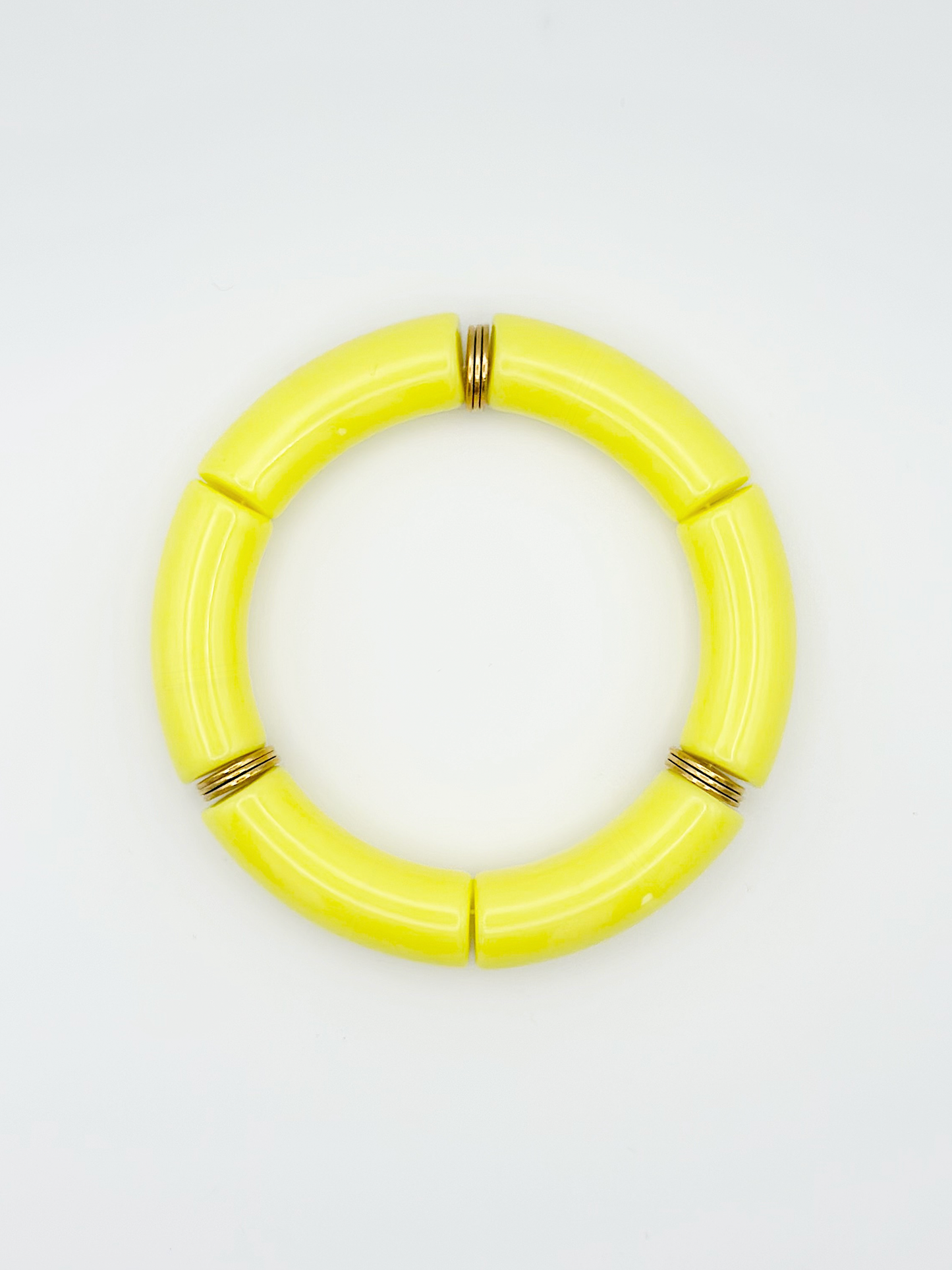 Bracelet tube Jaune fluo