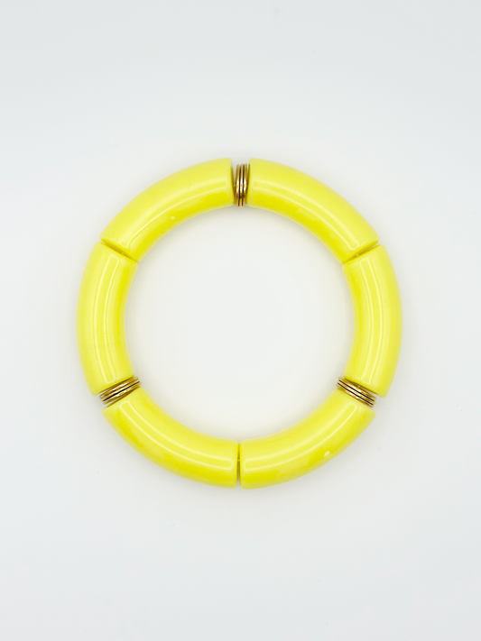 Bracelet tube Jaune fluo