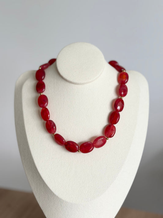 Collier - Rouge cerise