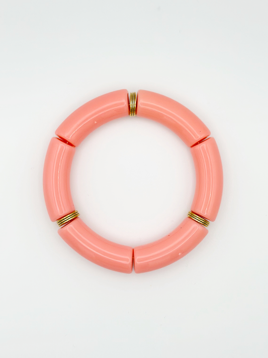 Bracelet tube Rose saumon
