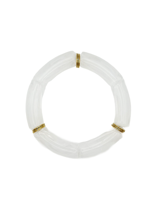 Bracelet tube Blanc transparent