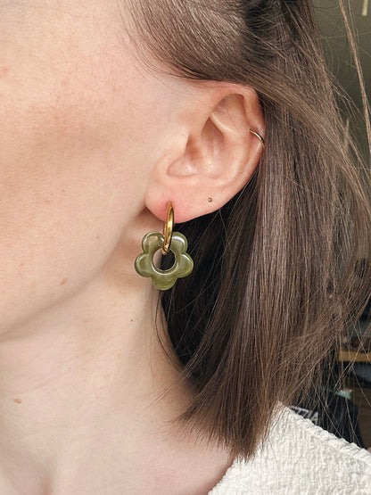 Boucles d’oreilles Fleur 21 mm