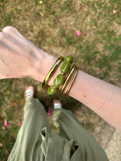 Bracelet ovale Vert