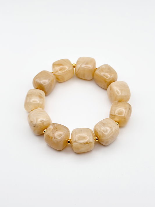 Bracelet cube Sable marbré
