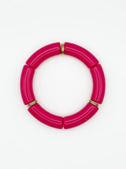 Bracelet tube Rose fushia
