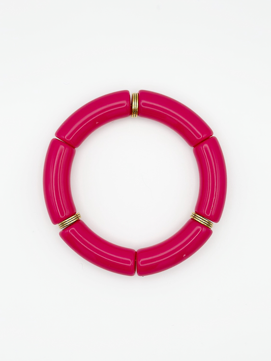 Bracelet tube Rose fushia