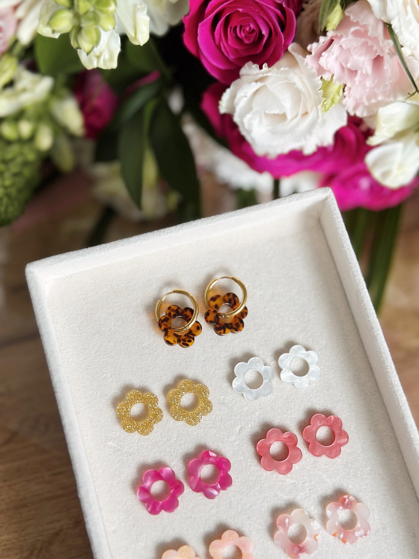 Boucles d’oreilles Fleur 18 mm