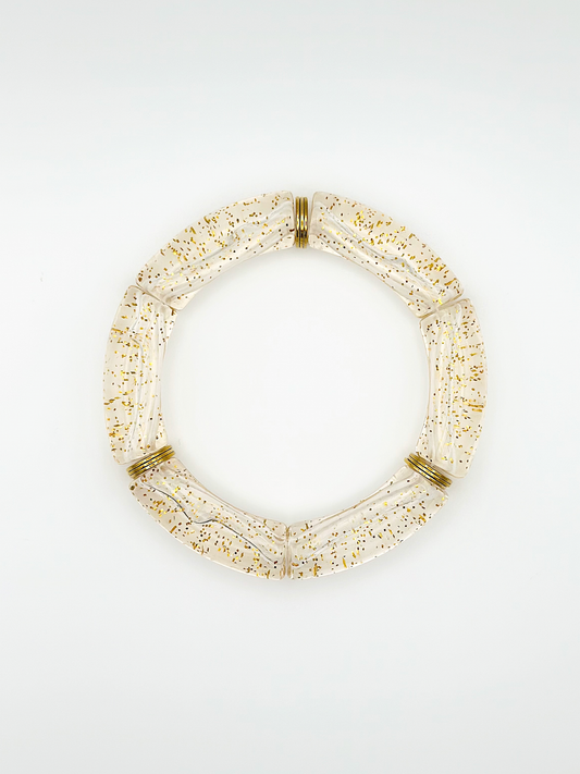 Bracelet tube Paillettes Doré