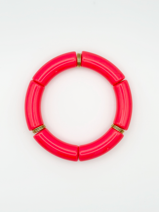 Bracelet tube Rose fluo