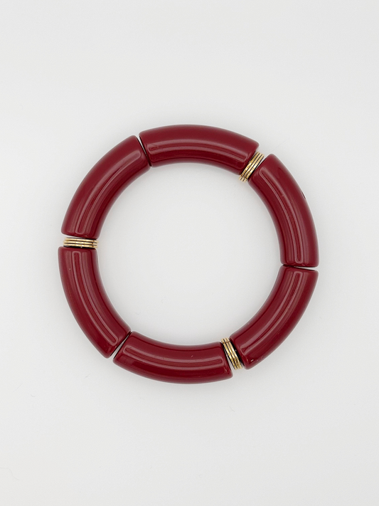 Bracelet tube Bordeaux