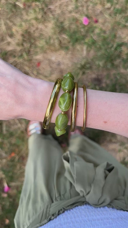 Bracelet ovale Vert